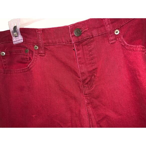 Lauren Ralph Lauren Red Skinny Jeans Size 8 Mid Rise Stretch Denim Pants - Picture 12 of 12
